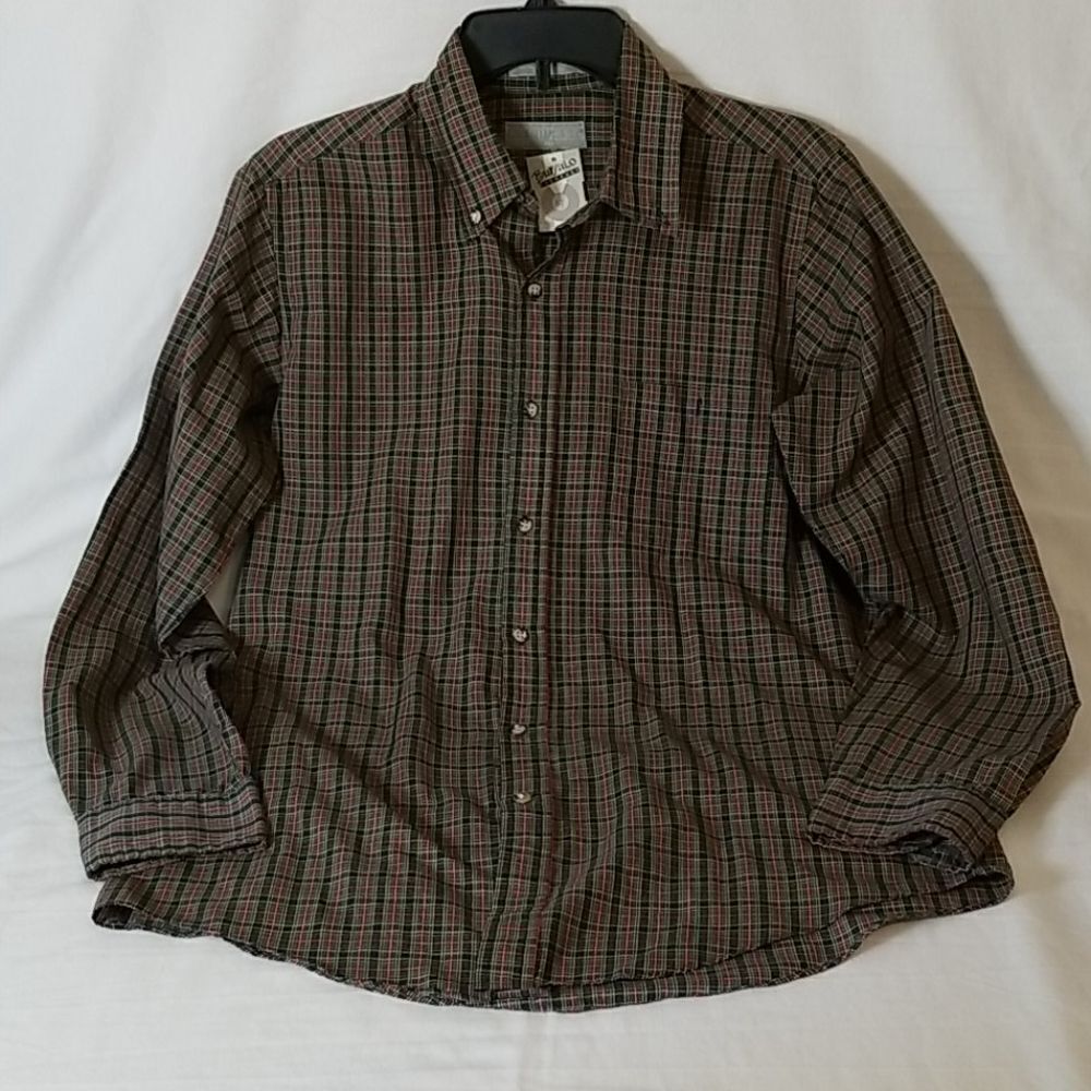 Andhurst Plaid Button‎ Down Long Sleeve Dress Shirt